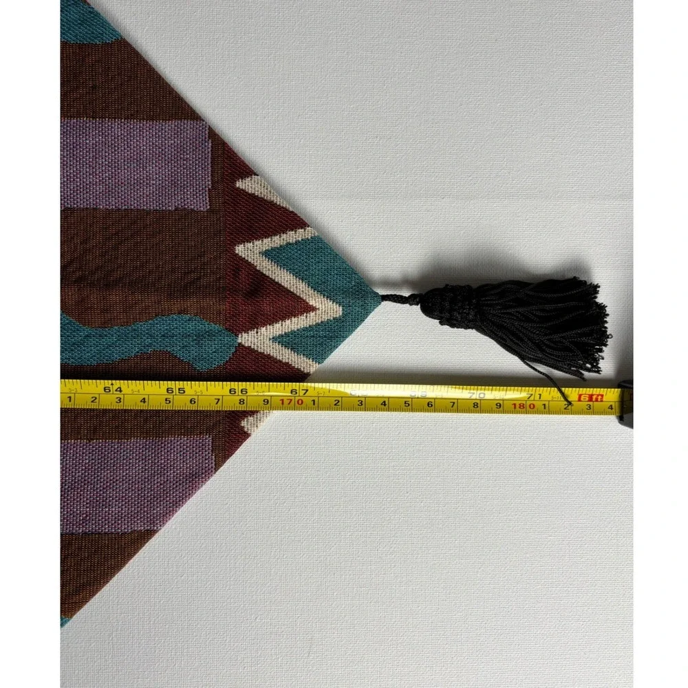 Southwestern‎ Kokopelli Dancer Woven Table Runner Tribal Geometric Tassel 13x72